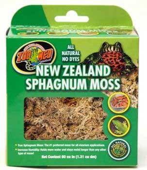 Zoo Med Laboratories New Zealand Sphagnum Moss for Amphibians - 80 Cubic Inch  