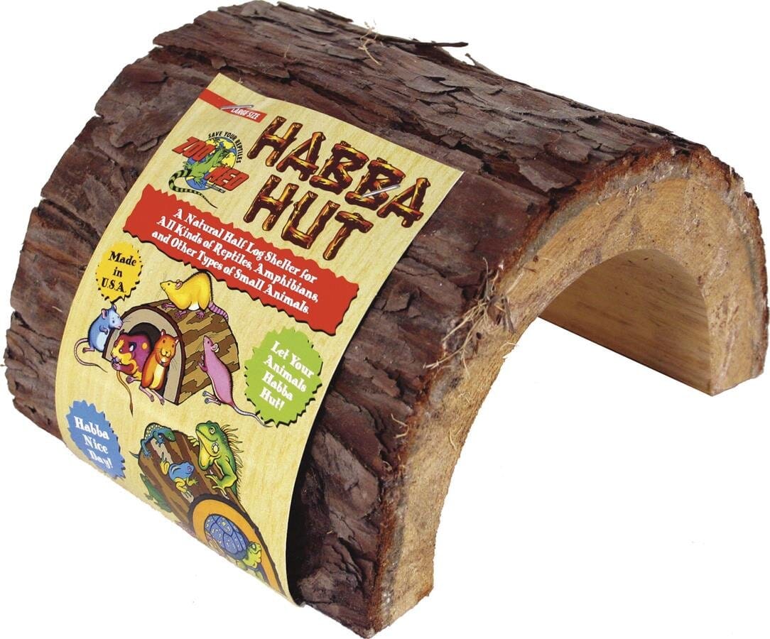 Zoo Med Laboratories Reptile Habba Hut™ for Reptiles, Amphibians & Small Animals Large - 3.75 X 7.5 X 7 Inch  