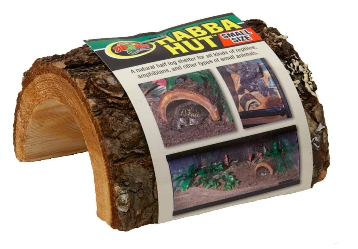 Zoo Med Laboratories Reptile Habba Hut™ for Reptiles, Amphibians & Small Animals Small - 2 X 4.5 X 3.25 Inch  