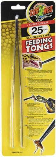 Zoo Med Laboratories Super Deluxe 10 Inch Stainless Steel Feeding Tongs  