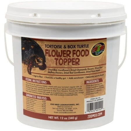 Zoo Med Laboratories Tortoise and Box Turtle Flower Food Topper Reptile Food - 12 Oz Default Title