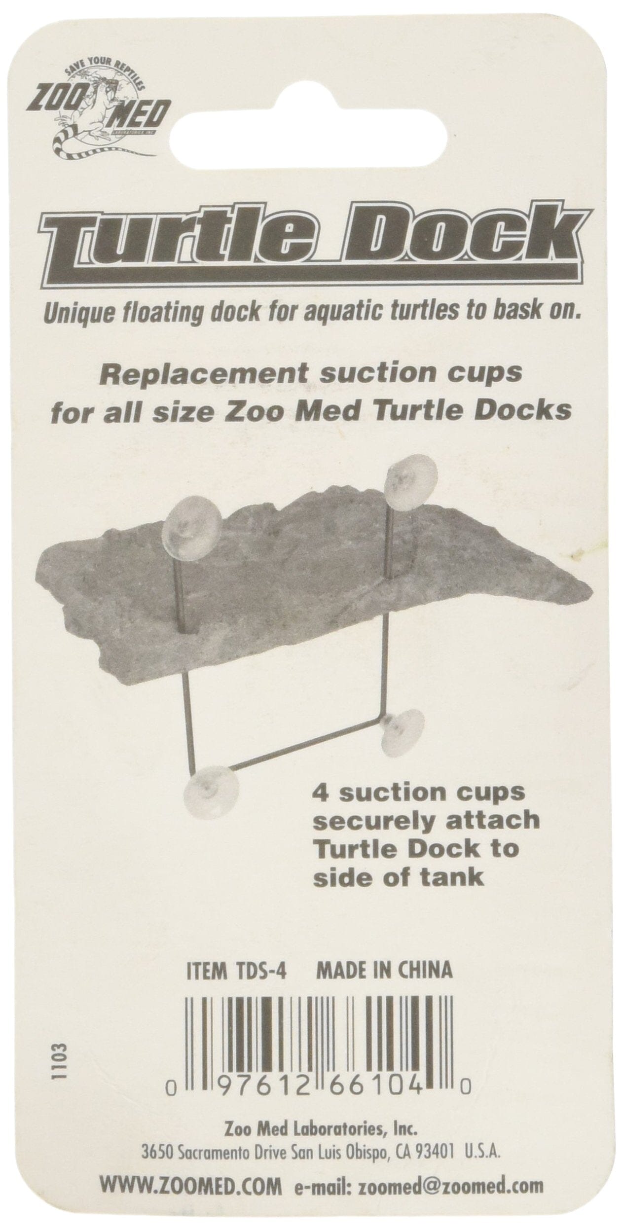 Zoo Med Laboratories Turtle Dock® Suction Cup - 4 Count  