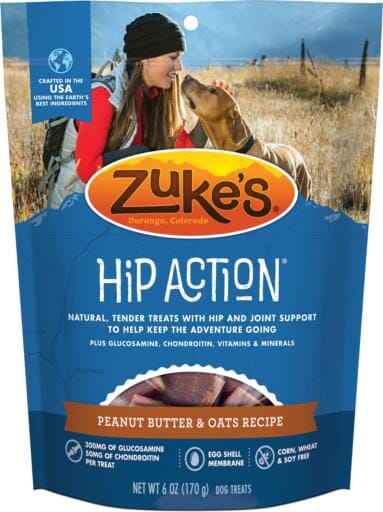 Zuke's Hip Action Peanut Butter Soft and Chewy Dog Treats - 6 oz Bag  