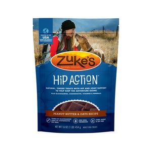 Zukes Hip Action Senior Hip and Joint Peanut Butter and Oatmeal Soft and Chewy Dog Trea...