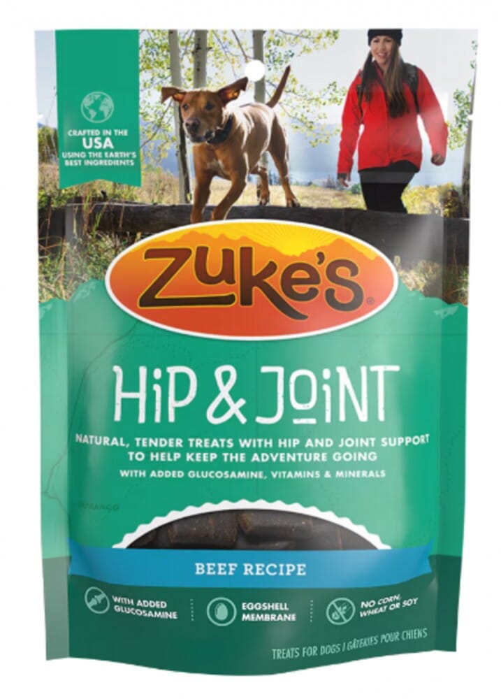 Zuke's Hip and Joint Support Beef Recipe Senior Adult Soft and Chewy Dog Treats 16 Ounce