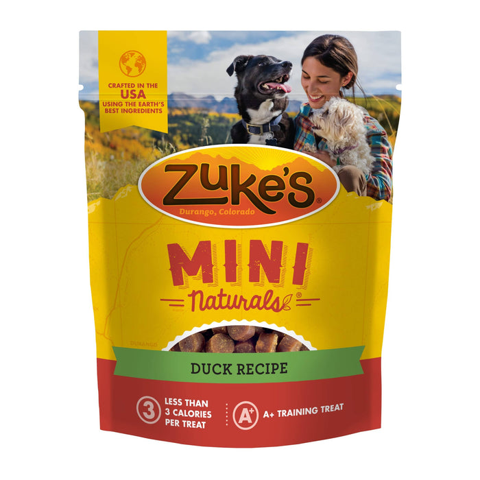 Zukes Mini Naturals Duck Recipe Training Soft and Chewy Dog Treats