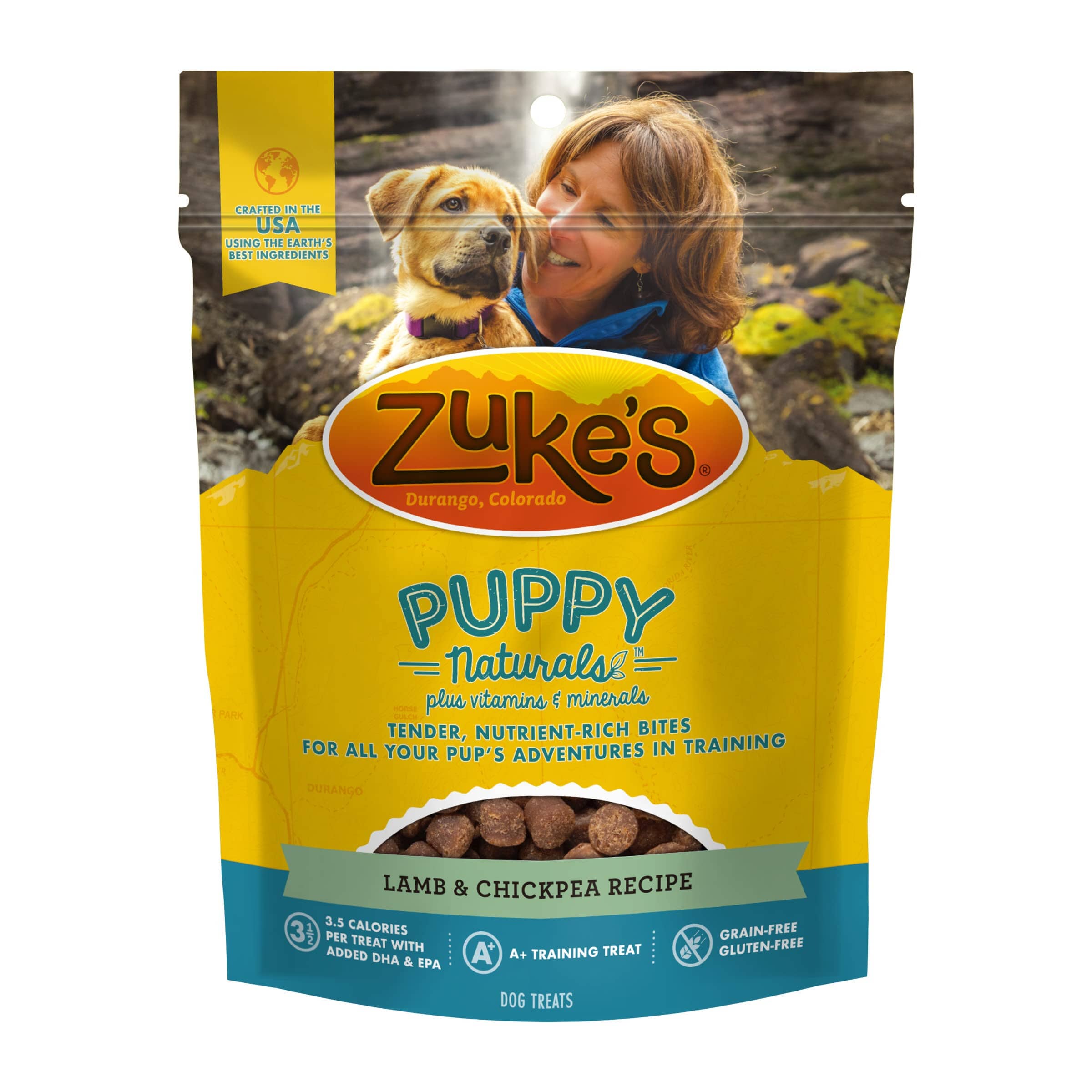 Zukes Mini Naturals for Puppies Lamb and Chickpea Training Soft and Chewy Treats - 5 Oz  