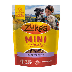 Zukes Mini Naturals Rabbit Recipe Training Soft and Chewy Dog Treats