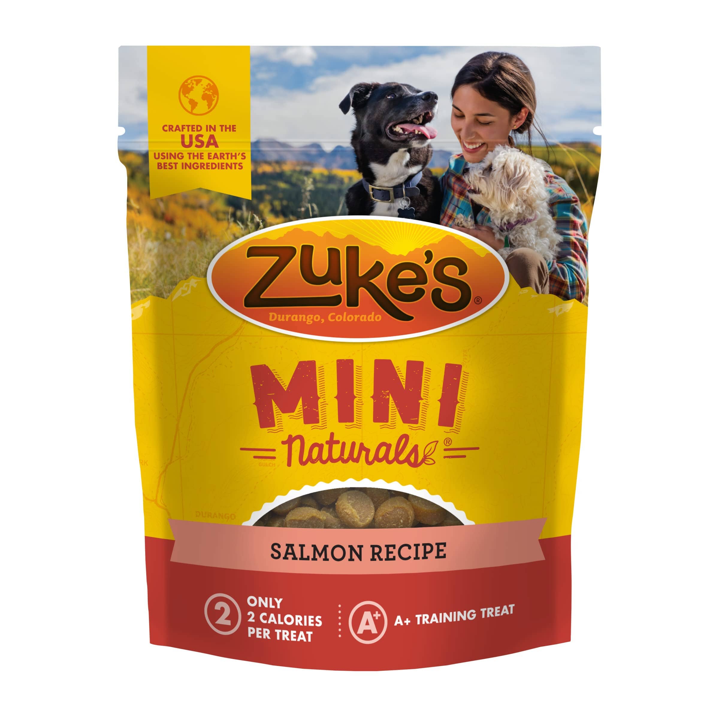 Zukes Mini Naturals Salmon Recipe Training Soft and Chewy Dog Treats 16 Oz 