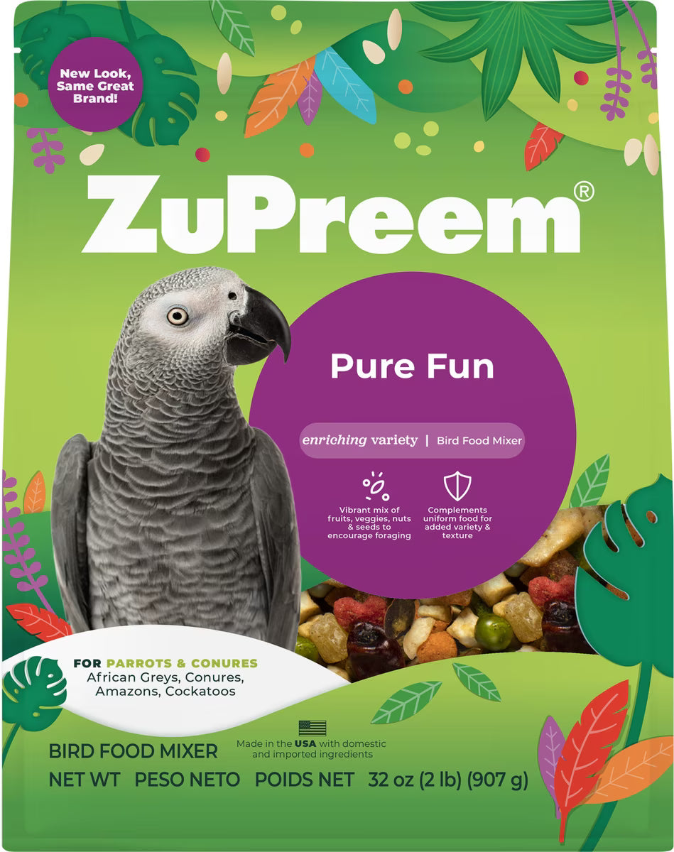 ZuPreem Pure Fun Parrot & Conure Bird Food - 2 Lbs