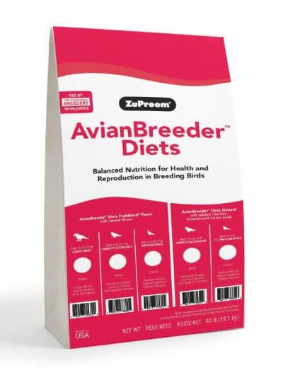 Zupreme AvianBreeder Diet Fruit Blend for Breeding Large Parrots Bird Food - 40 Lbs