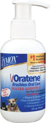 Zymox Oratene Enzymatic Brushless Oral Care Cat and Dog Water Additive 4 Ounce