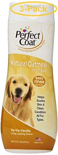 8-In-1 Perfect Coat Natural Oatmeal Dog Shampoos - Vanilla - 16 Oz