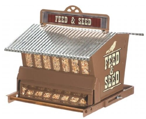 Absolute Rustic Farmhouse Absolute Feed & Seed Metal and Squirrel-proof Wild Bird Feeder - Brown - 15 Lbs  