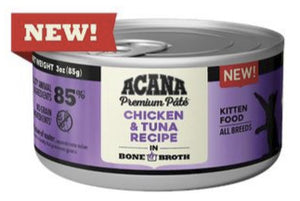 Acana Chicken + Tuna Recipe in Bone Broth for Kittens Canned Cat Food - 3 Oz - Case of 24