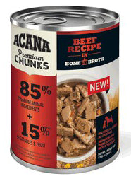 Acana 'Kentucky Dogstar Chicken' Beef Recipe in Bone Broth Dog Food - 12/12.8 oz Cans - Case of 1  