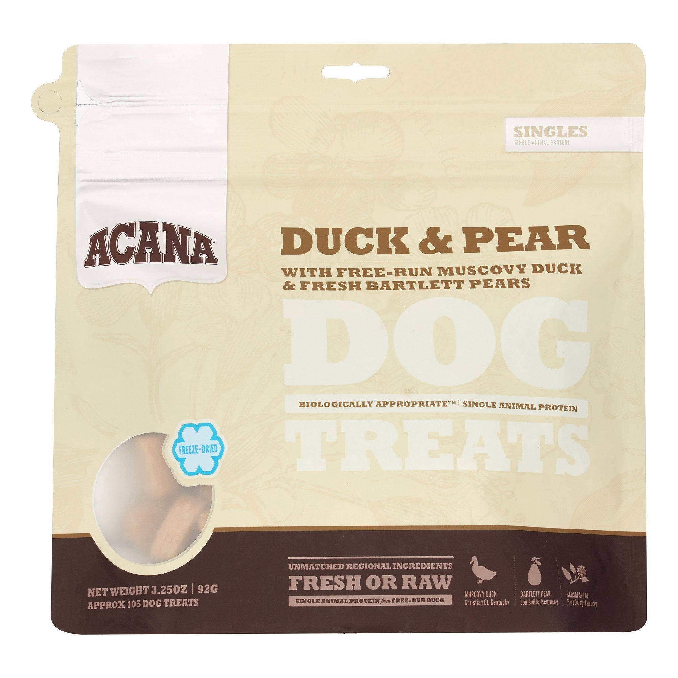 Acana 'Kentucky Dogstar Chicken' Duck & Pear Singles Dog Treats - 3.25 oz Bag  