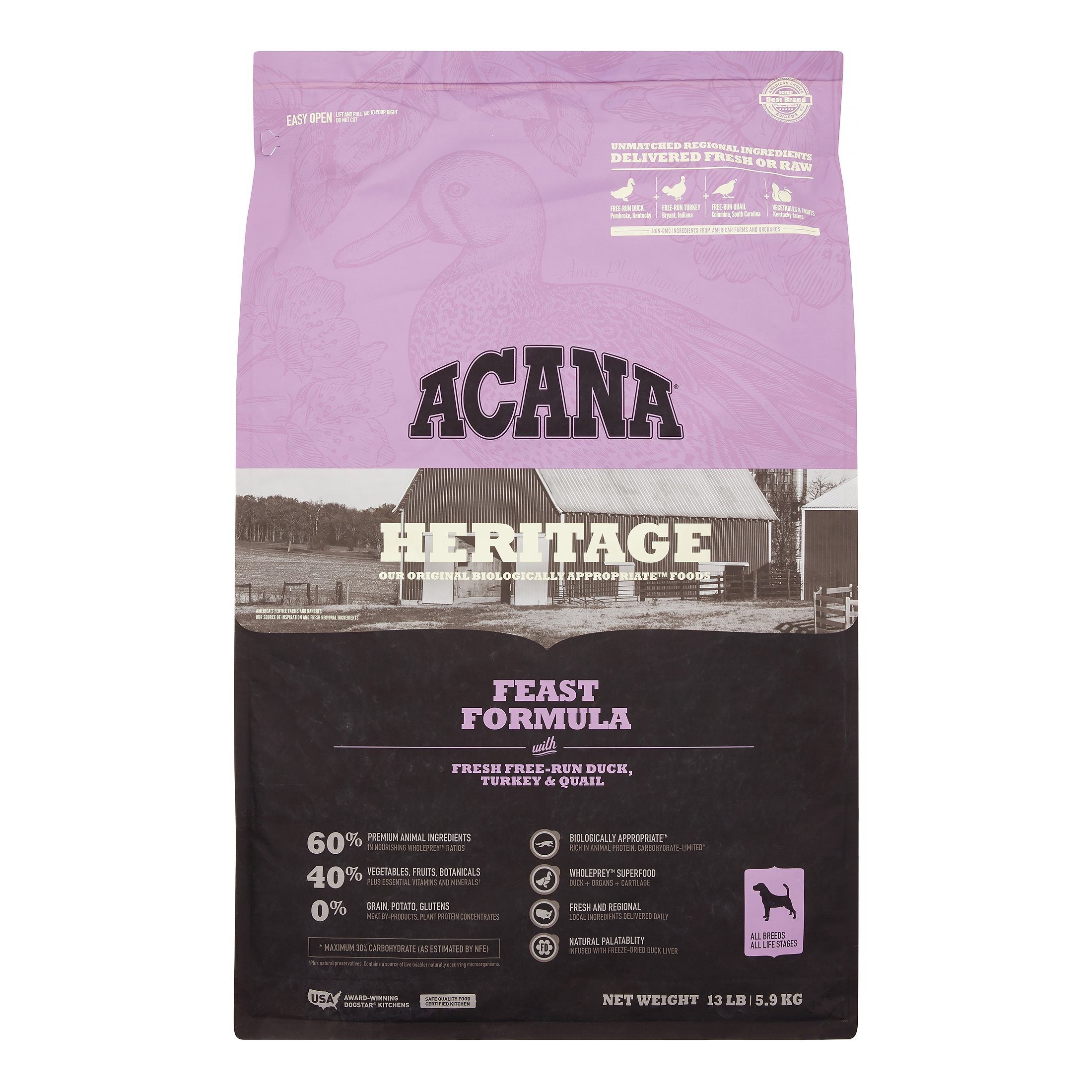 Acana 'Kentucky Dogstar Chicken' Feast Dry Dog Food - 13 lb Bag  