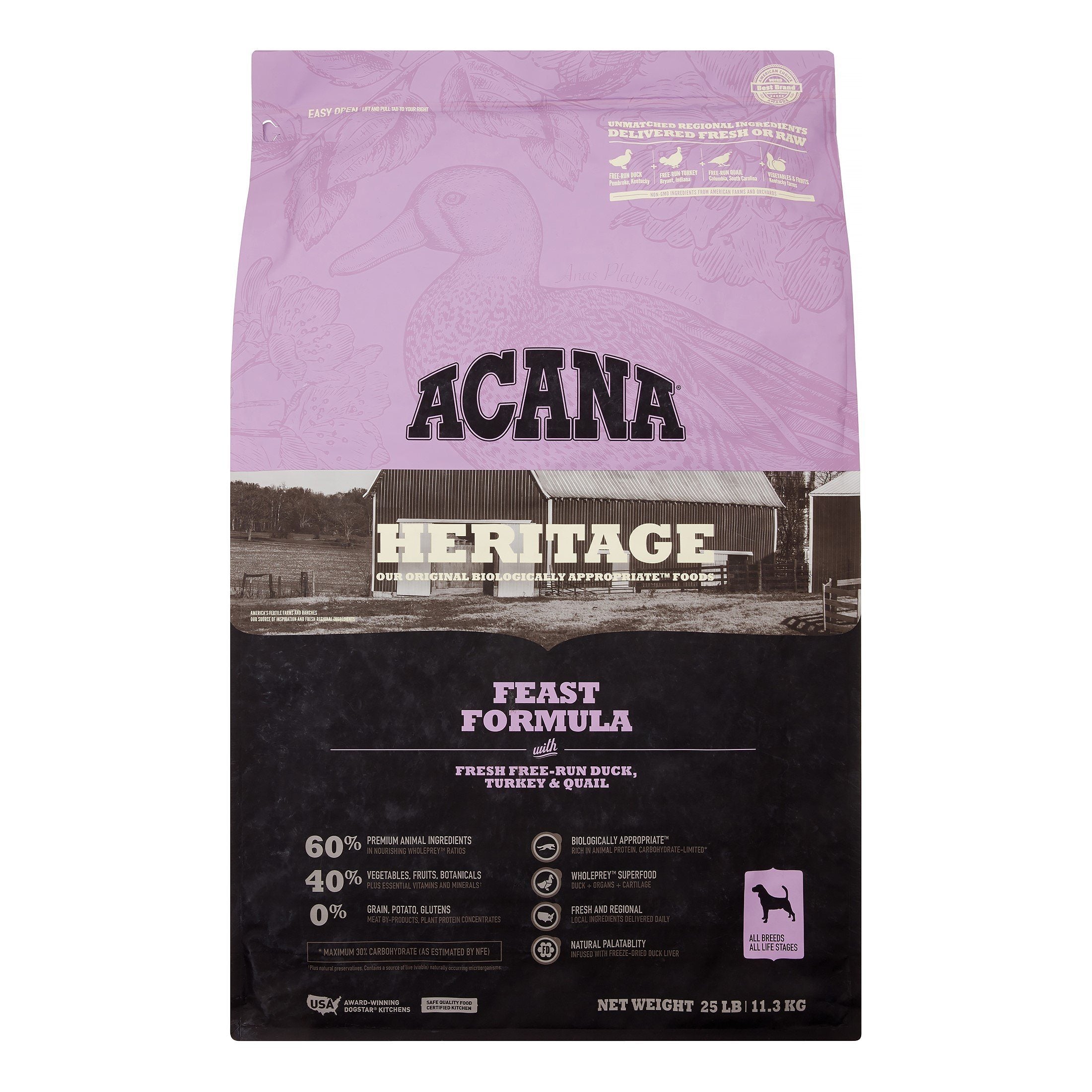 Acana 'Kentucky Dogstar Chicken' Feast Dry Dog Food - 25 lb Bag  