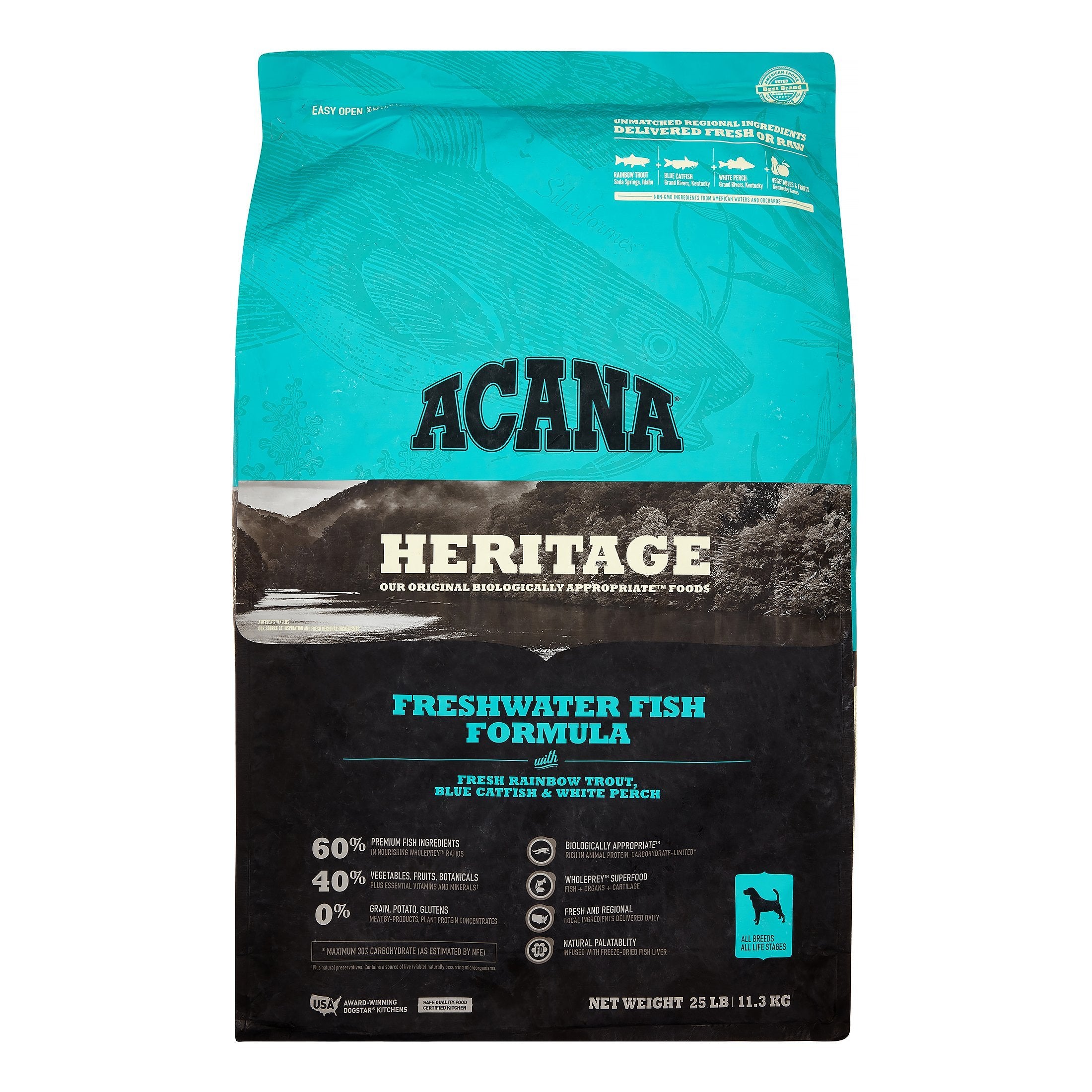 Acana 'Kentucky Dogstar Chicken' Freshwater Fish Dry Dog Food - 25 lb Bag  