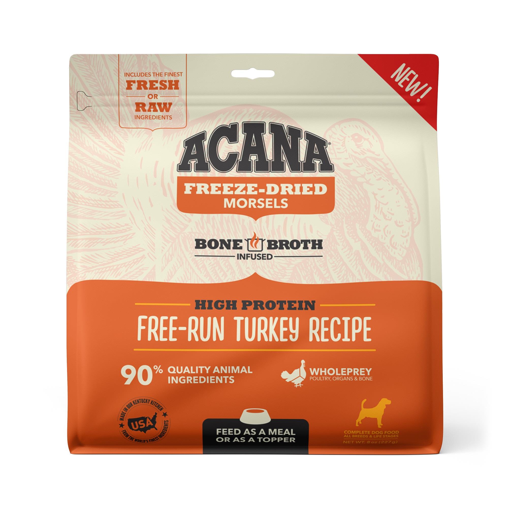 Acana 'Kentucky Dogstar Chicken' Morsels Free Freeze-Dried Dog Treats - Run Turkey Recipe  