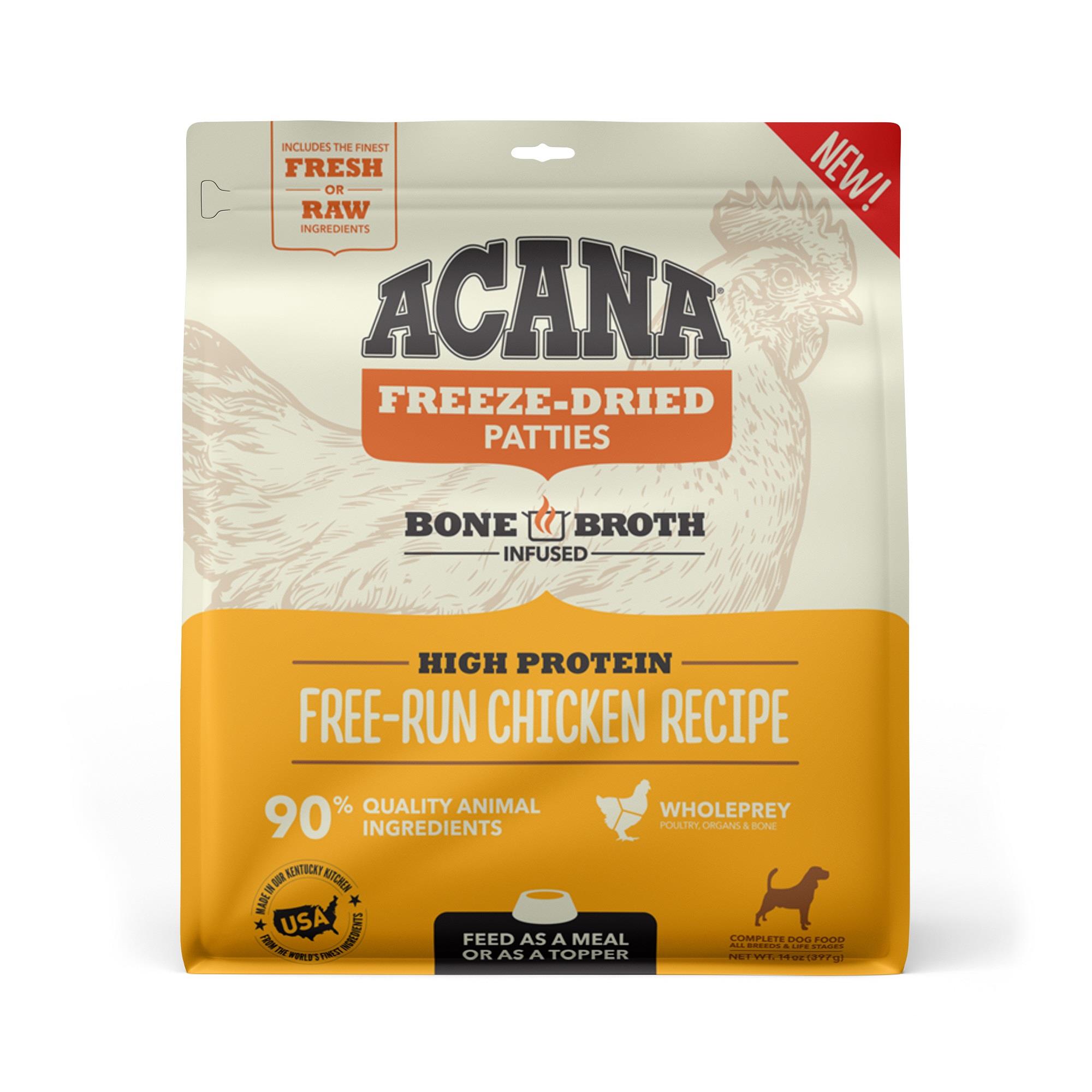 Acana 'Kentucky Dogstar Chicken' Patties Free Freeze-Dried Dog Treats - Run Chicken Recipe  