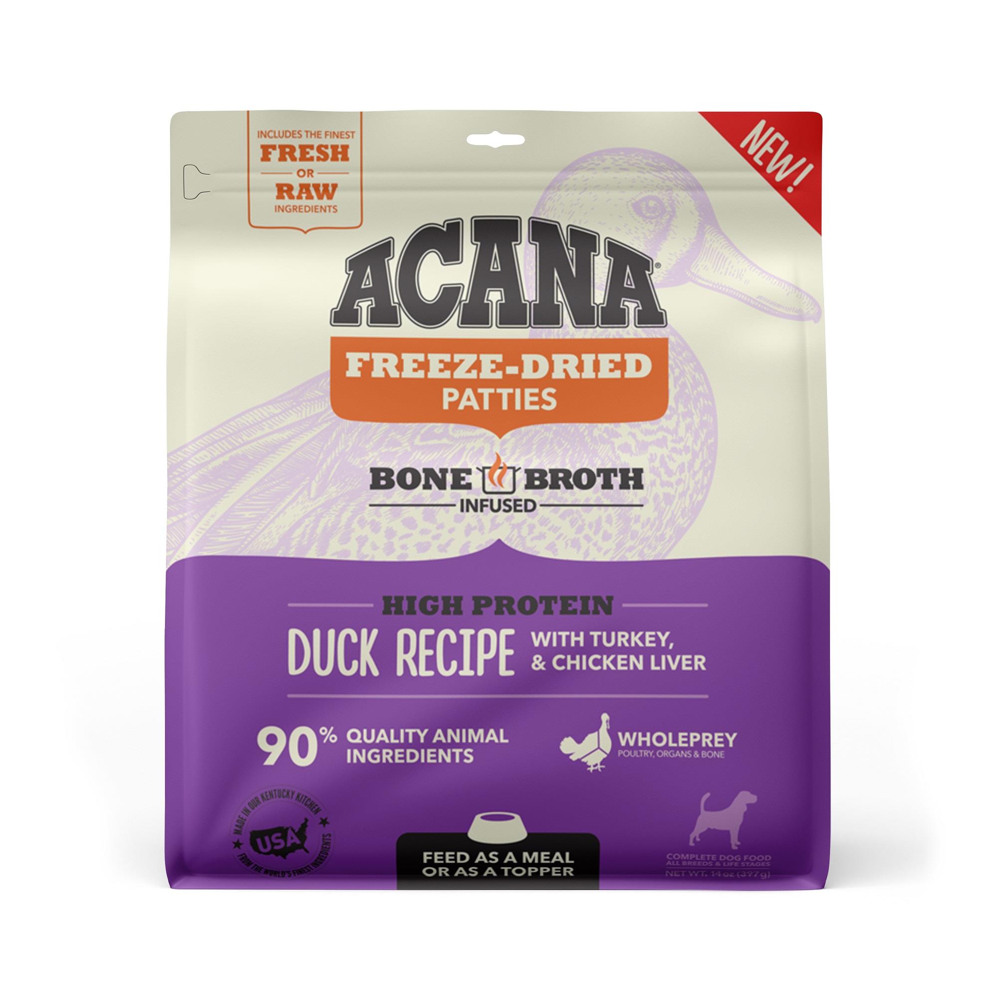 Acana 'Kentucky Dogstar Chicken' Patties Free Freeze-Dried Dog Treats - Run Duck Recipe  