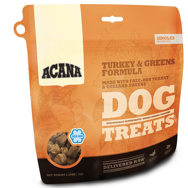 Acana 'Kentucky Dogstar Chicken' Turkey & Greens Singles Dog Treats - 1.25 oz Bag  