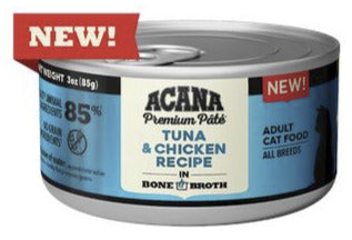 Acana Tuna + Chicken in Bone Broth Canned Cat Food - 3 Oz - Case of 24  