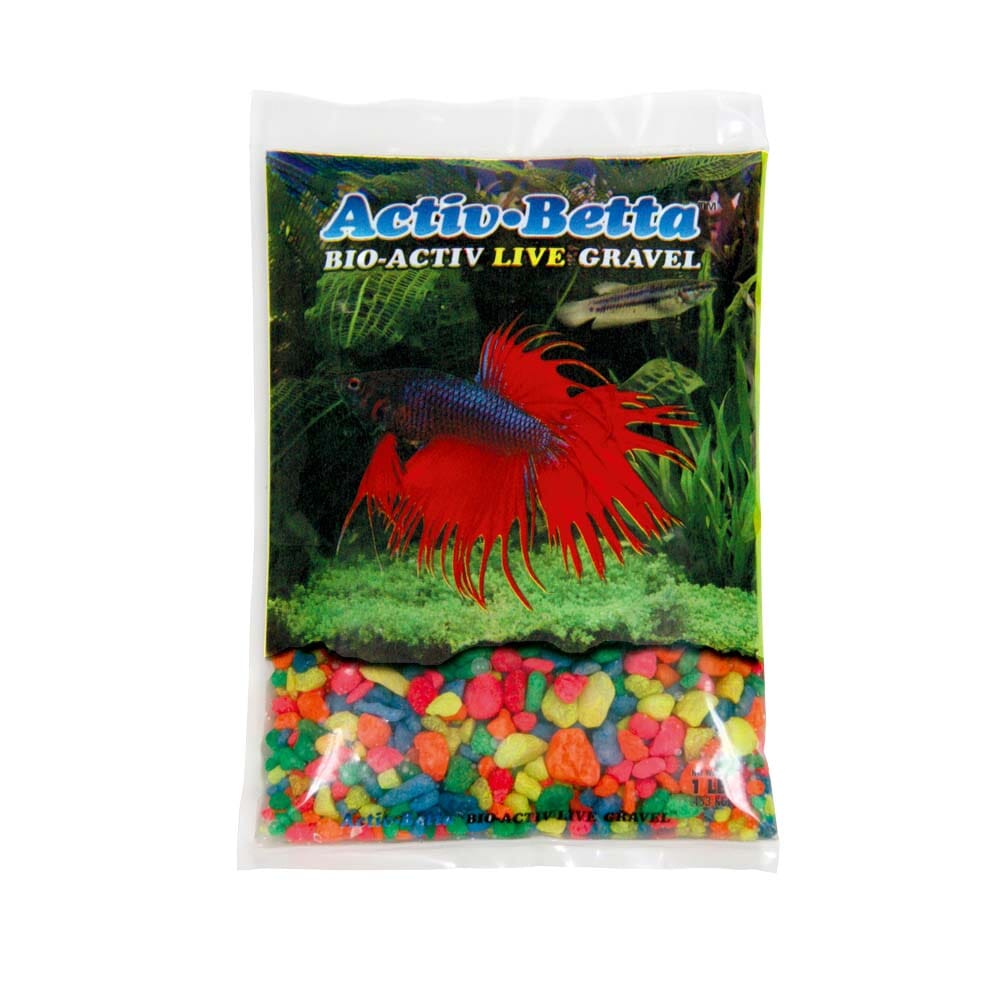 Activ-Betta Bio-Activ Live Betta Gravel Rainbow - 1 lb - 6 Count  