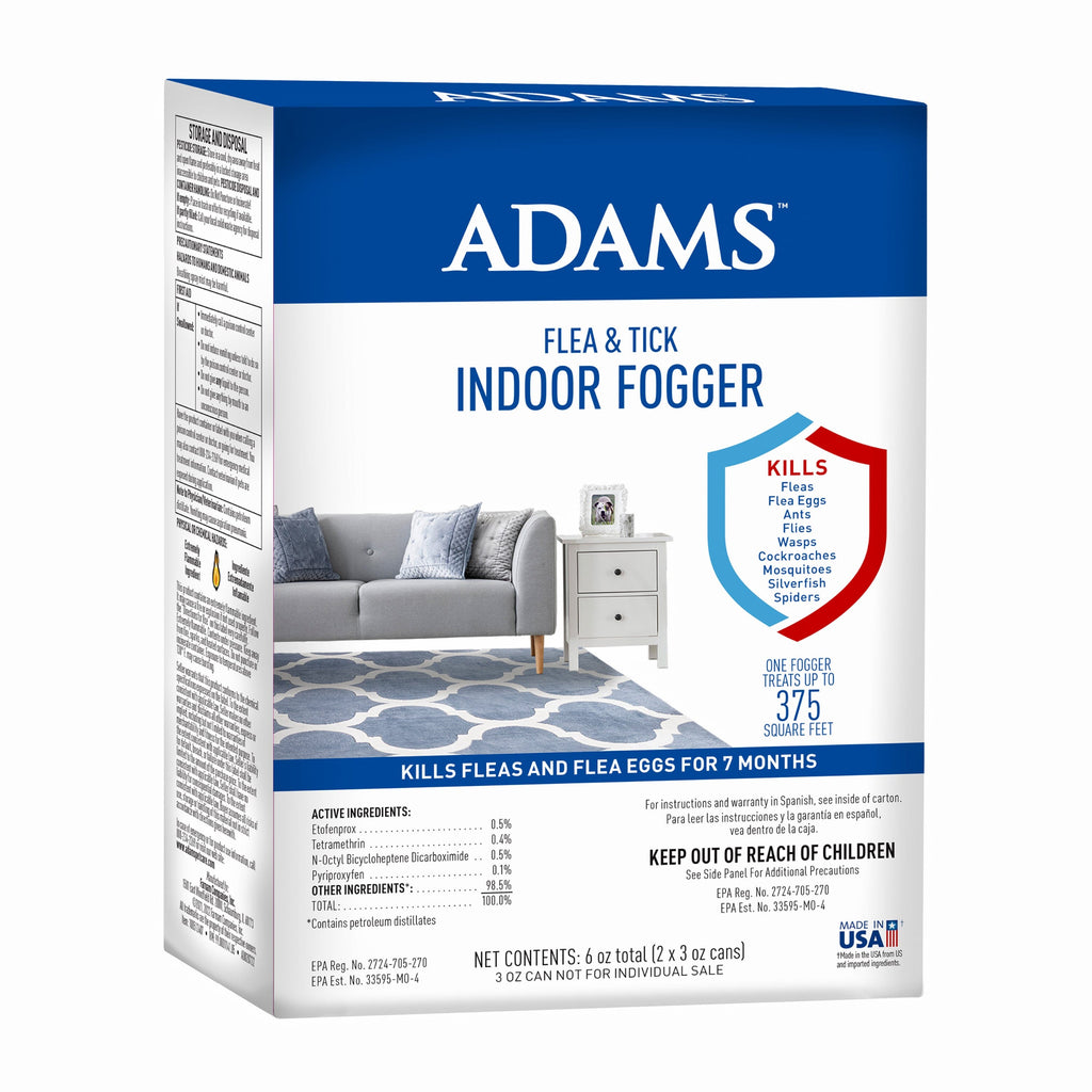 Adams Flea & Tick Indoor Fogger - 3 Oz Cans - 2 Pack  