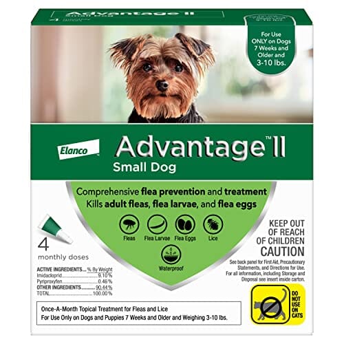 Advantage II Flea and Tick for Dogs - 0 - 10 Lbs - 4 Pack  