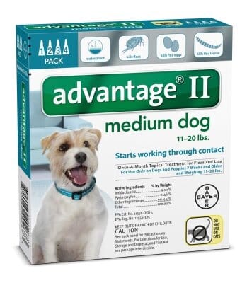 Advantage II Flea and Tick for Dogs - 11 - 20 Lbs - 4 Pack  