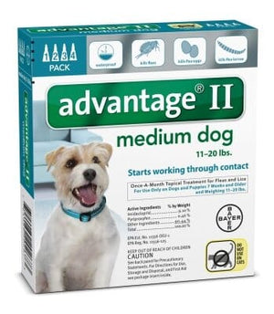 Advantage II Flea and Tick for Dogs - 11 - 20 Lbs - 4 Pack