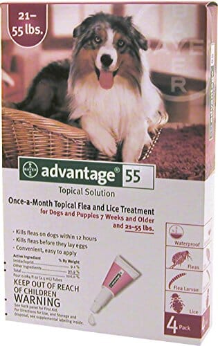 Advantage II Flea and Tick for Dogs - 21 - 55 Lbs - 4 Pack  