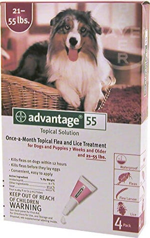 Advantage II Flea and Tick for Dogs - 21 - 55 Lbs - 4 Pack