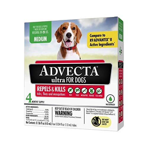 Advecta Ultra Flea and Tick for Dogs - 11 - 20 Lbs - 4 Pack