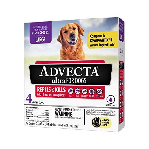 Advecta Ultra Flea and Tick for Dogs - 21 - 55 Lbs - 4 Pack