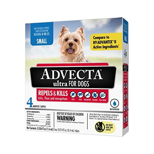 Advecta Ultra Flea and Tick for Dogs - 4 - 10 Lbs - 4 Pack  