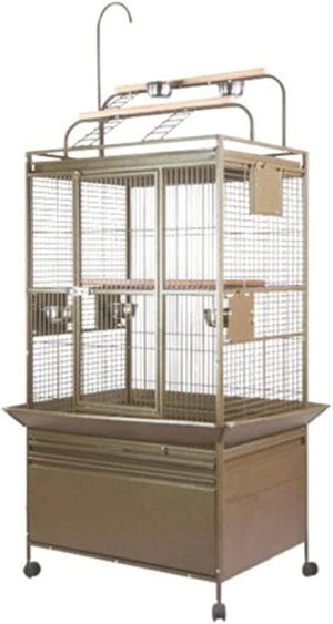 A&E Cage Company Backpack Soft Sided Travel Bird Carrier - Tan - Small - 15 X 11 X 7.5 In