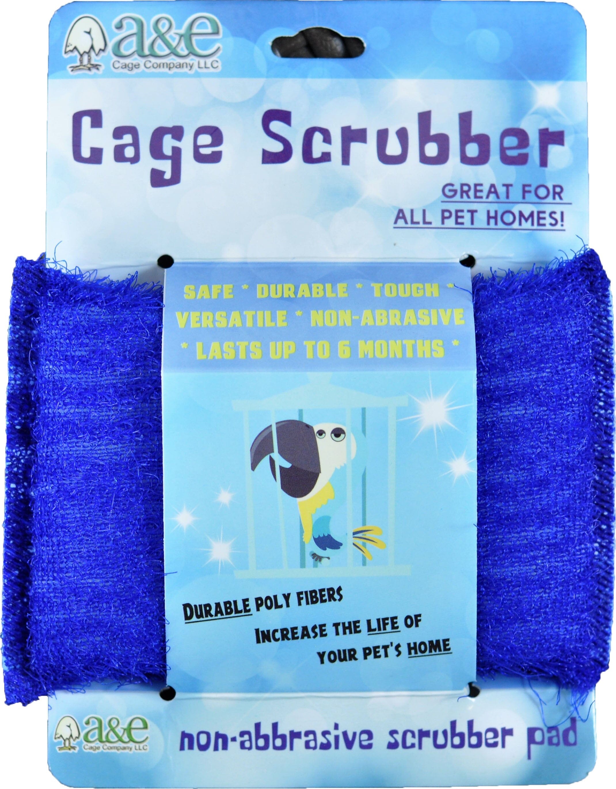 A&E Cage Company Cage Cleaning Scrub Pad Bird Bedding  