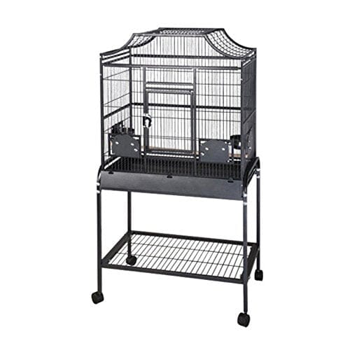 A&E Cage Company Elegant Style Flight Bird Cage with Stand - Black - 32 X 21 X 61 In  