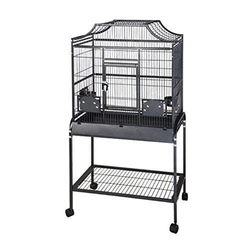 A&E Cage Company Elegant Style Flight Bird Cage with Stand - Black - 32 X 21 X 61 In