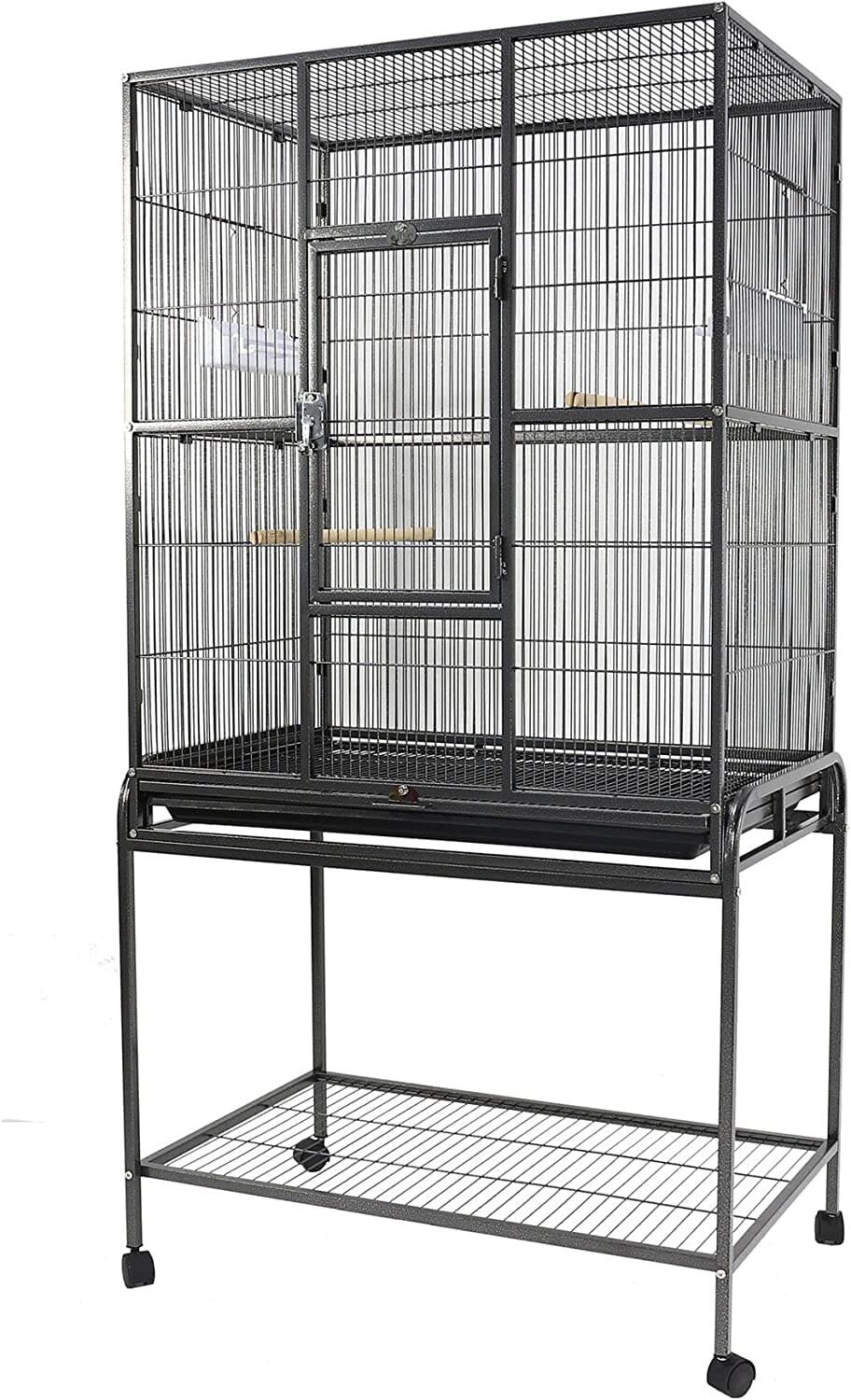 A&E Cage Company Flight Bird Cage with Stand - Black - 31 X 20 In  