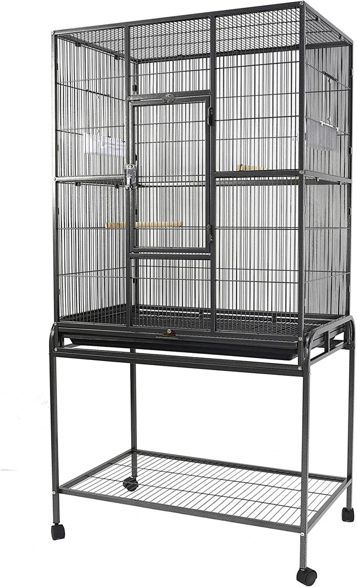A&E Cage Company Flight Bird Cage with Stand - Black - 31 X 20 In
