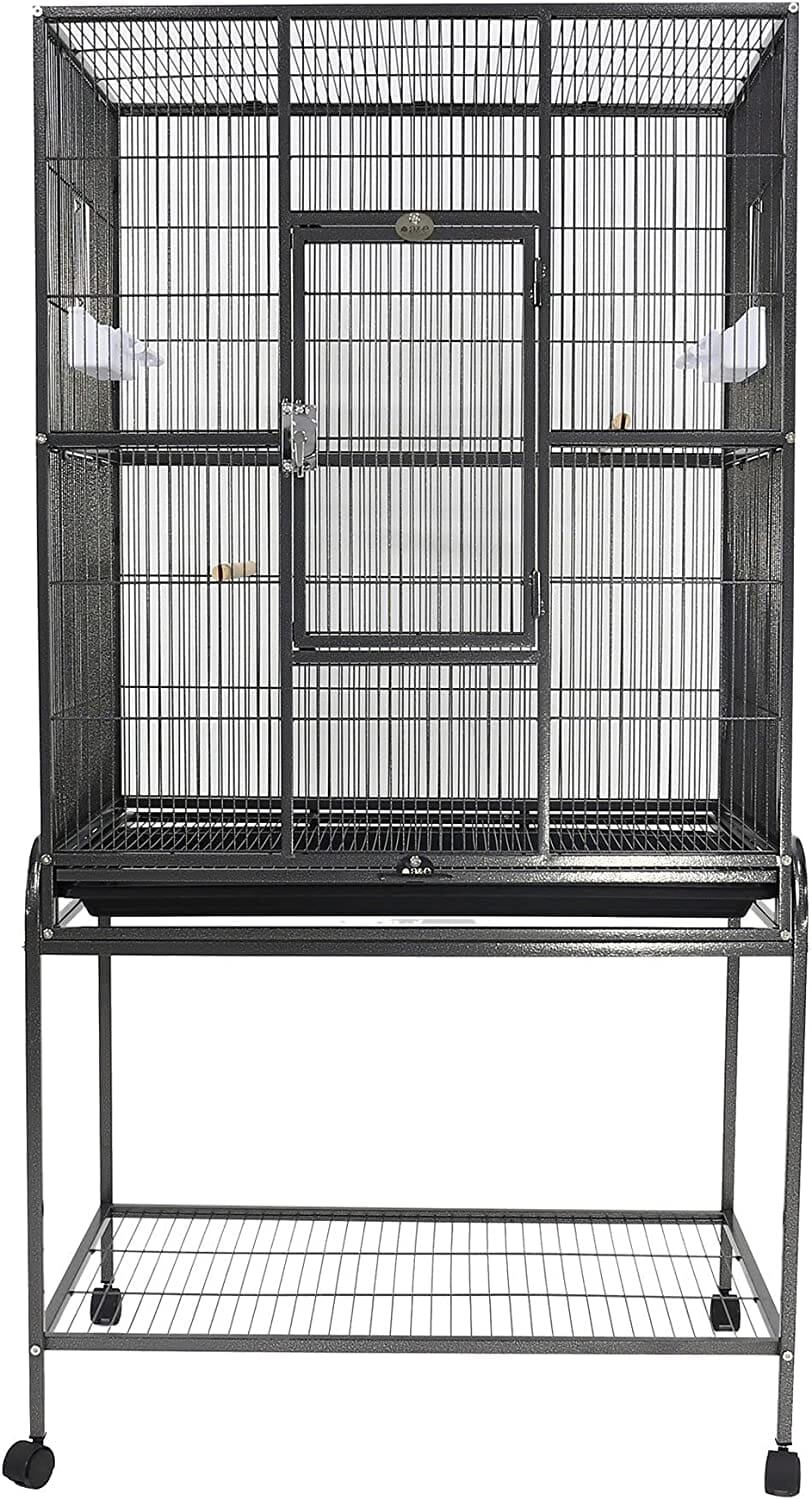 A&E Cage Company Flight Bird Cage with Stand - Black - 31 X 20 In  