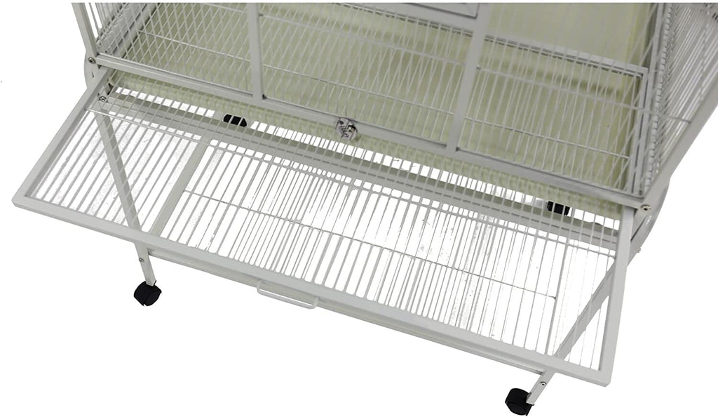 A&E Cage Company Flight Bird Cage with Stand - White - 31 X 20 In  