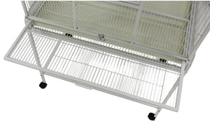 A&E Cage Company Flight Bird Cage with Stand - White - 31 X 20 In