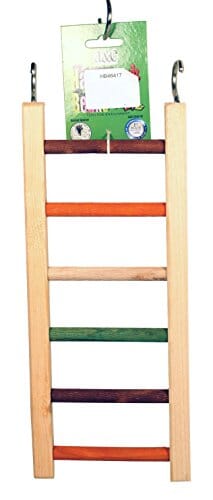 A&E Cage Company Happy Beaks Wooden Hanging Bird Ladder - 14 X 5.5 X .75 In  