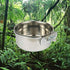 A&E Cage Company Stainless Steel Coop Cup With Ring & Bolt Bird Dish - 10 Oz  